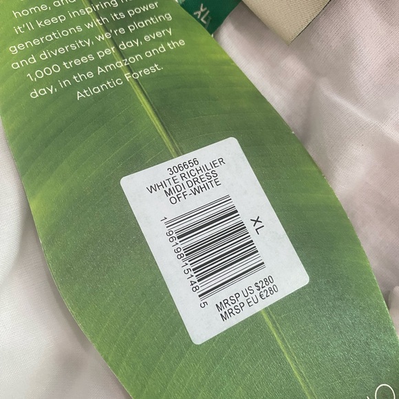 Farm Rio Richelieu midi dress with beaded tie straps size XL NWT - Picture 7 of 7